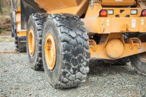 heavy duty vehicle rear wheel view